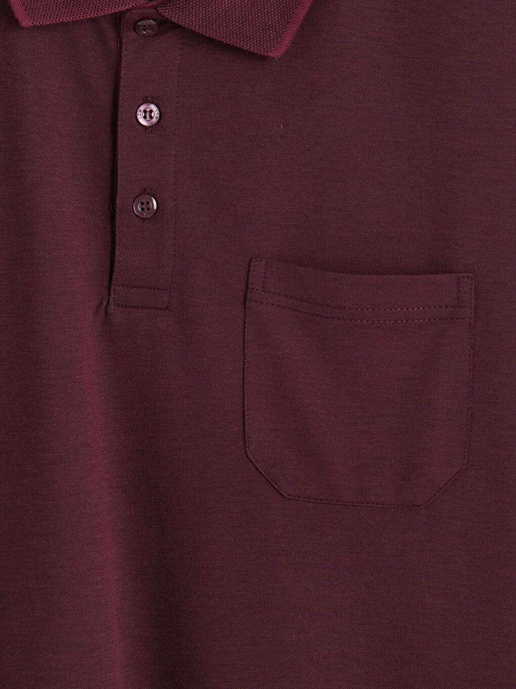 Mürdüm Polo Yaka Pike Erkek Tişört-2