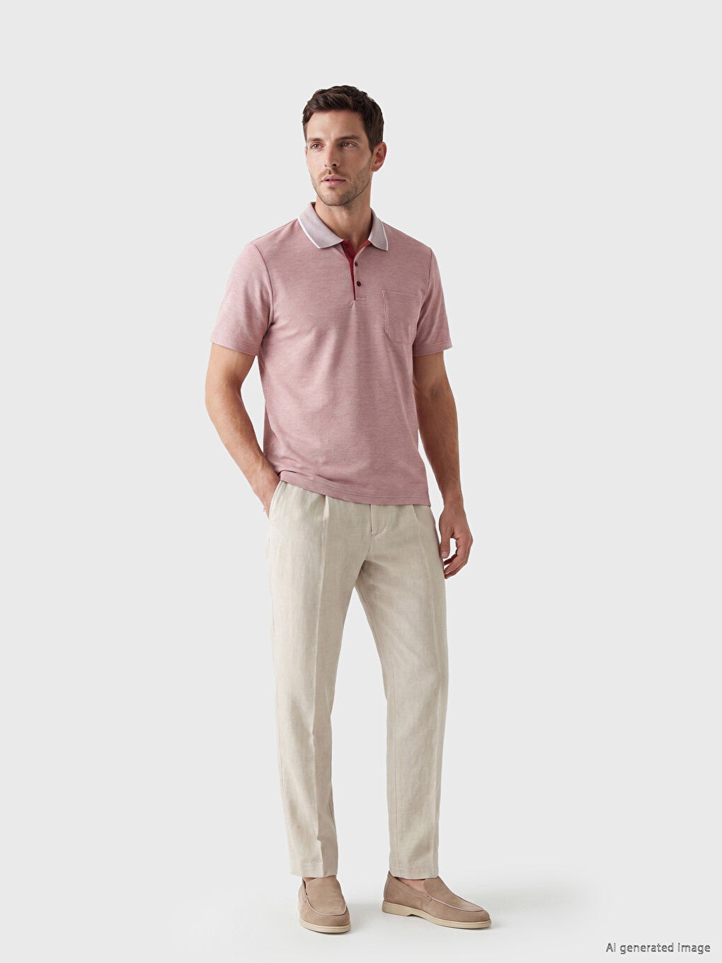 Polo Collar Pique Men's T-Shirt-1