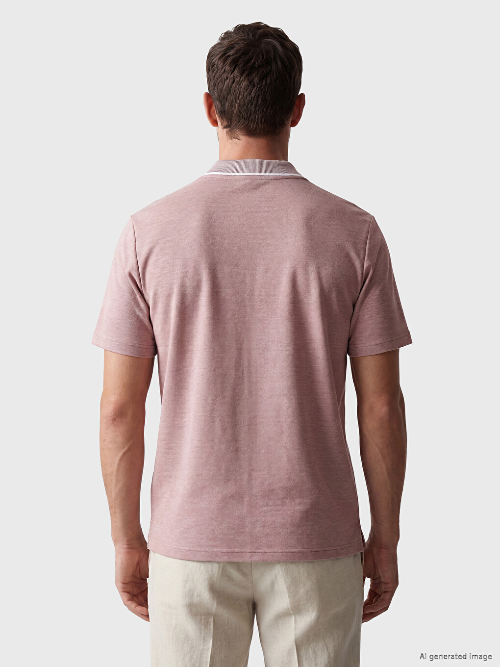 Polo Collar Pique Men's T-Shirt-2