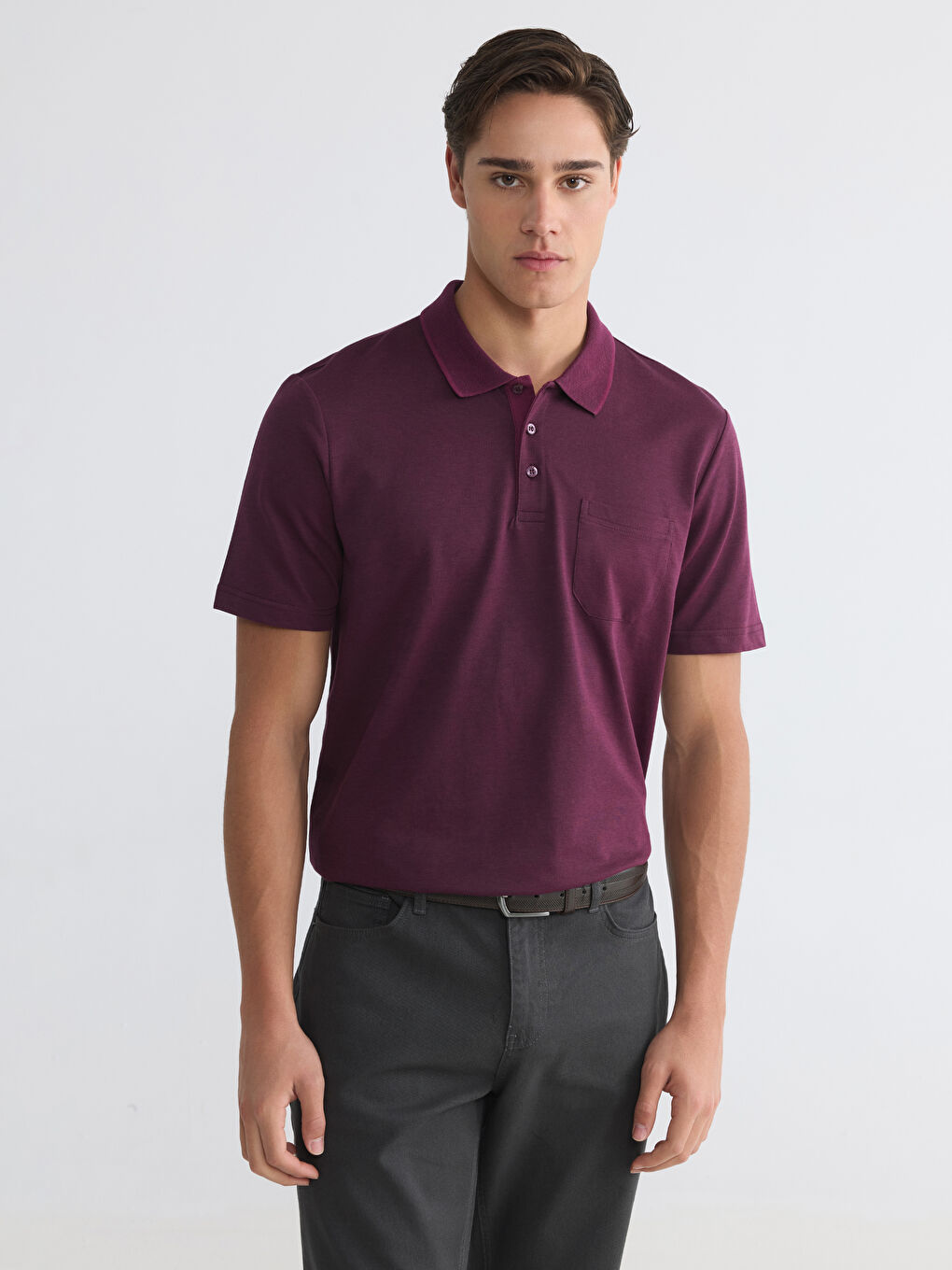 Polo Collar Pique Men's T-Shirt