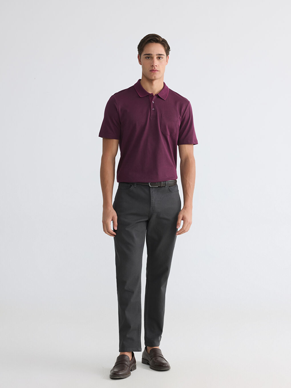 Polo Collar Pique Men's T-Shirt-1