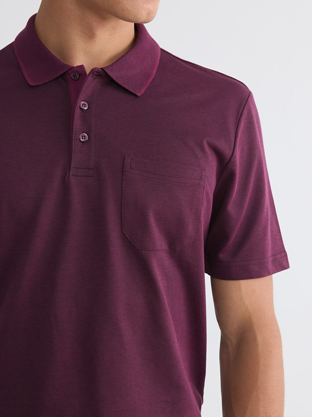 Polo Collar Pique Men's T-Shirt-2