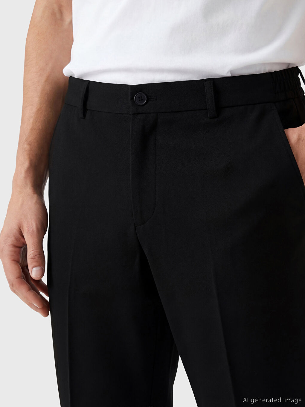 Classic Fit Viscose Men's Trousers-3