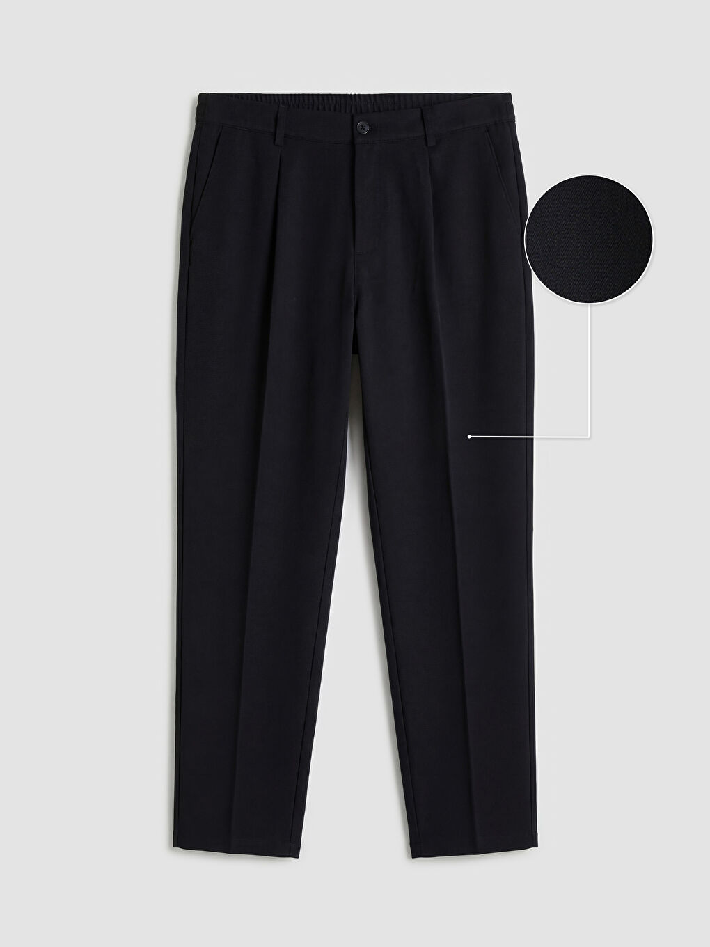 Pantaloni bărbătești cu pense, croială regular-4