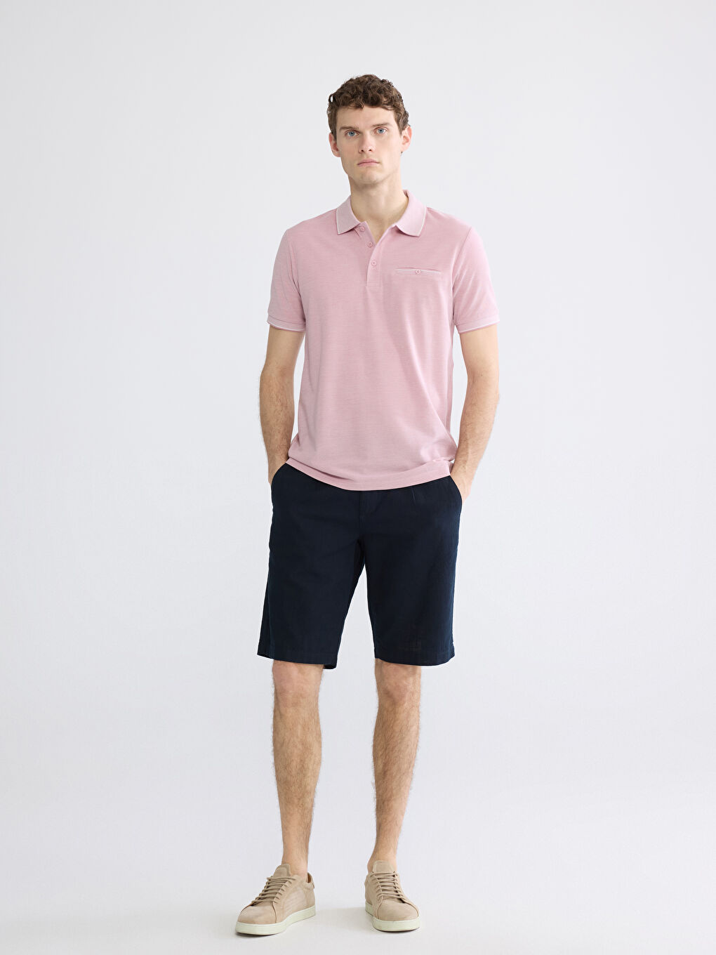 Άνδρας ΡΟΖ Μπλουζάκι-1