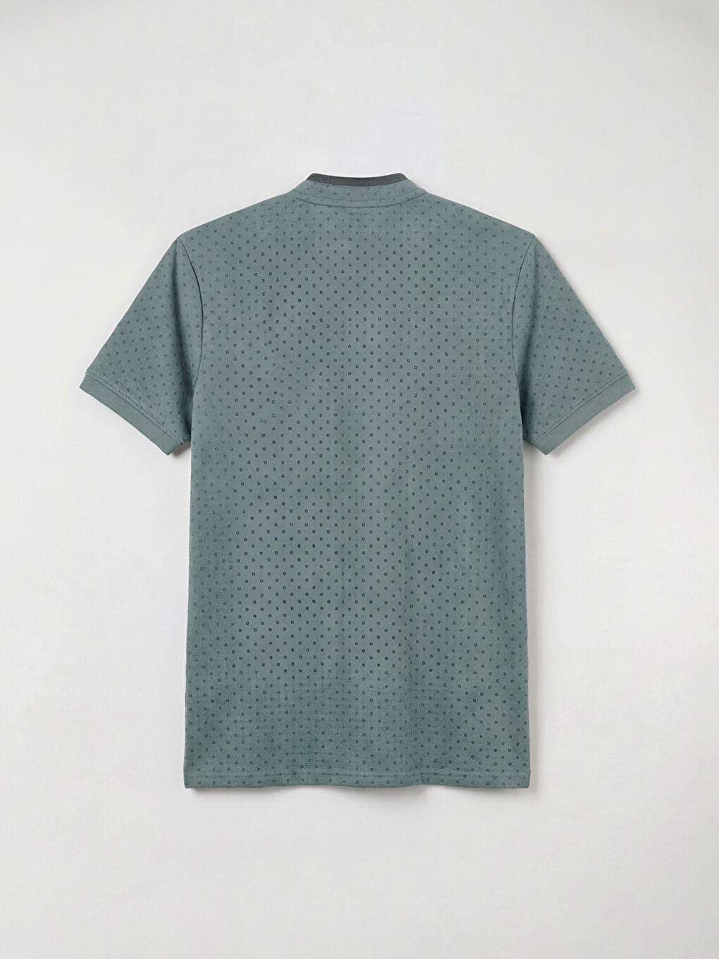 Μπλουζάκι Πικέ με Εκτύπωση με Κολάρο Μπάντα για Άνδρες-5