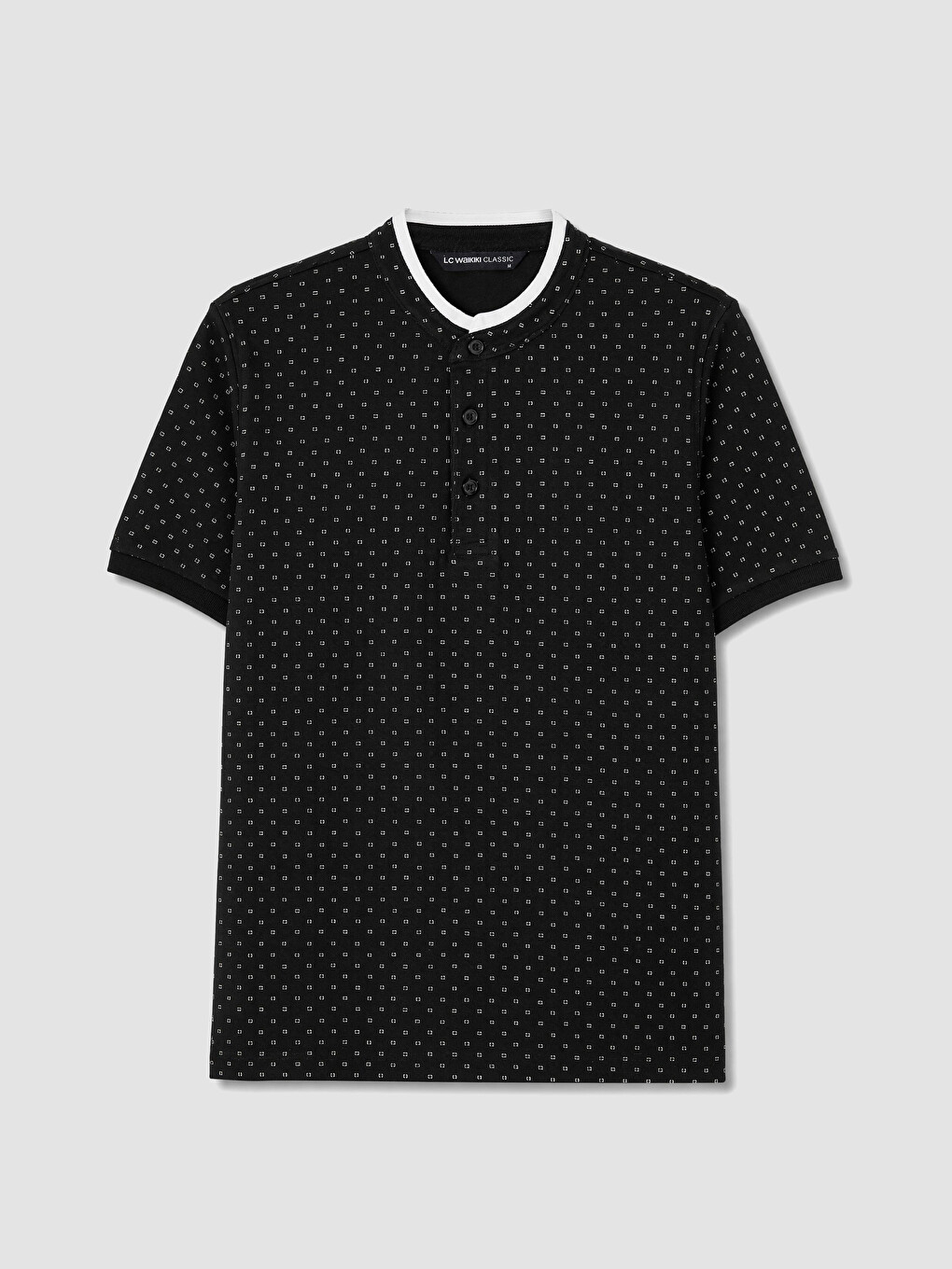 Tricou Pique Bărbați Imprimat Guler bandă