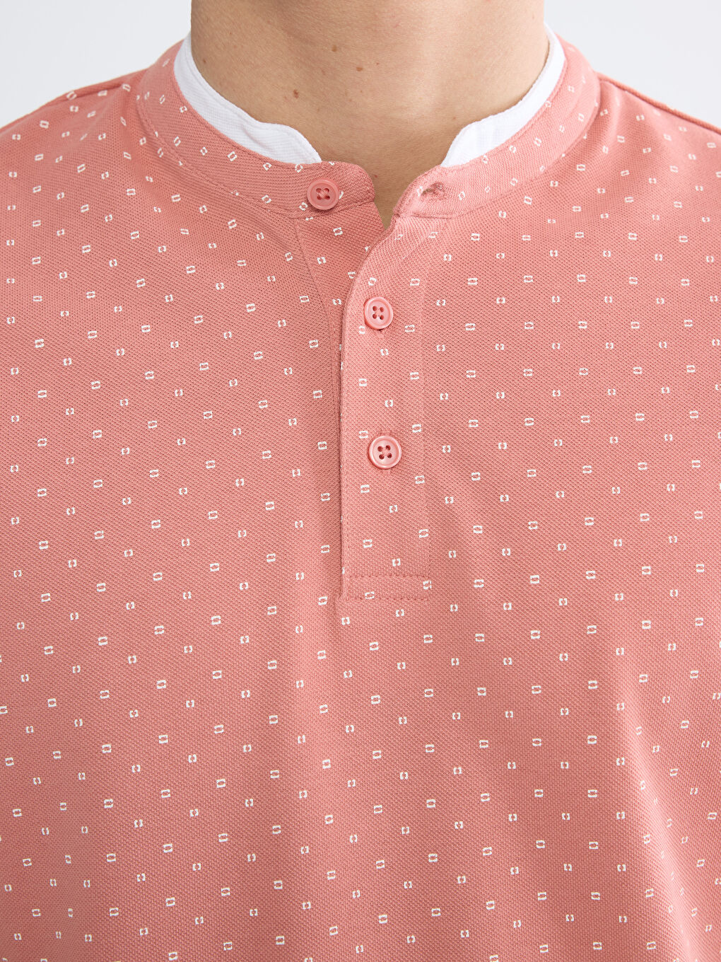 Hakim Yaka Desenli Erkek Pike Tişört-2