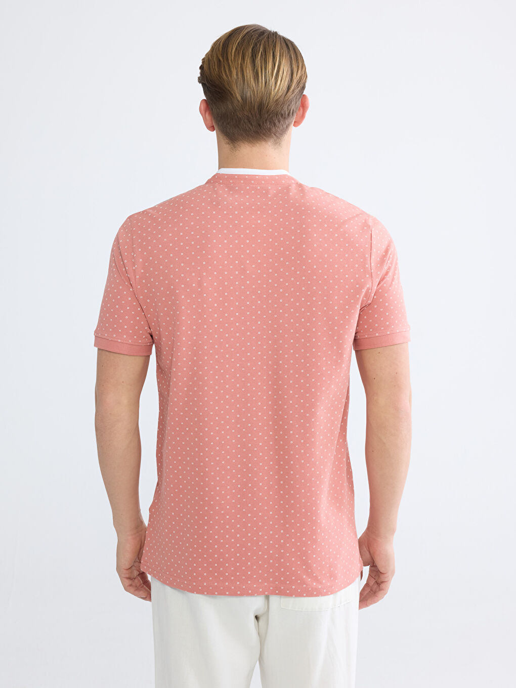 Hakim Yaka Desenli Erkek Pike Tişört-3