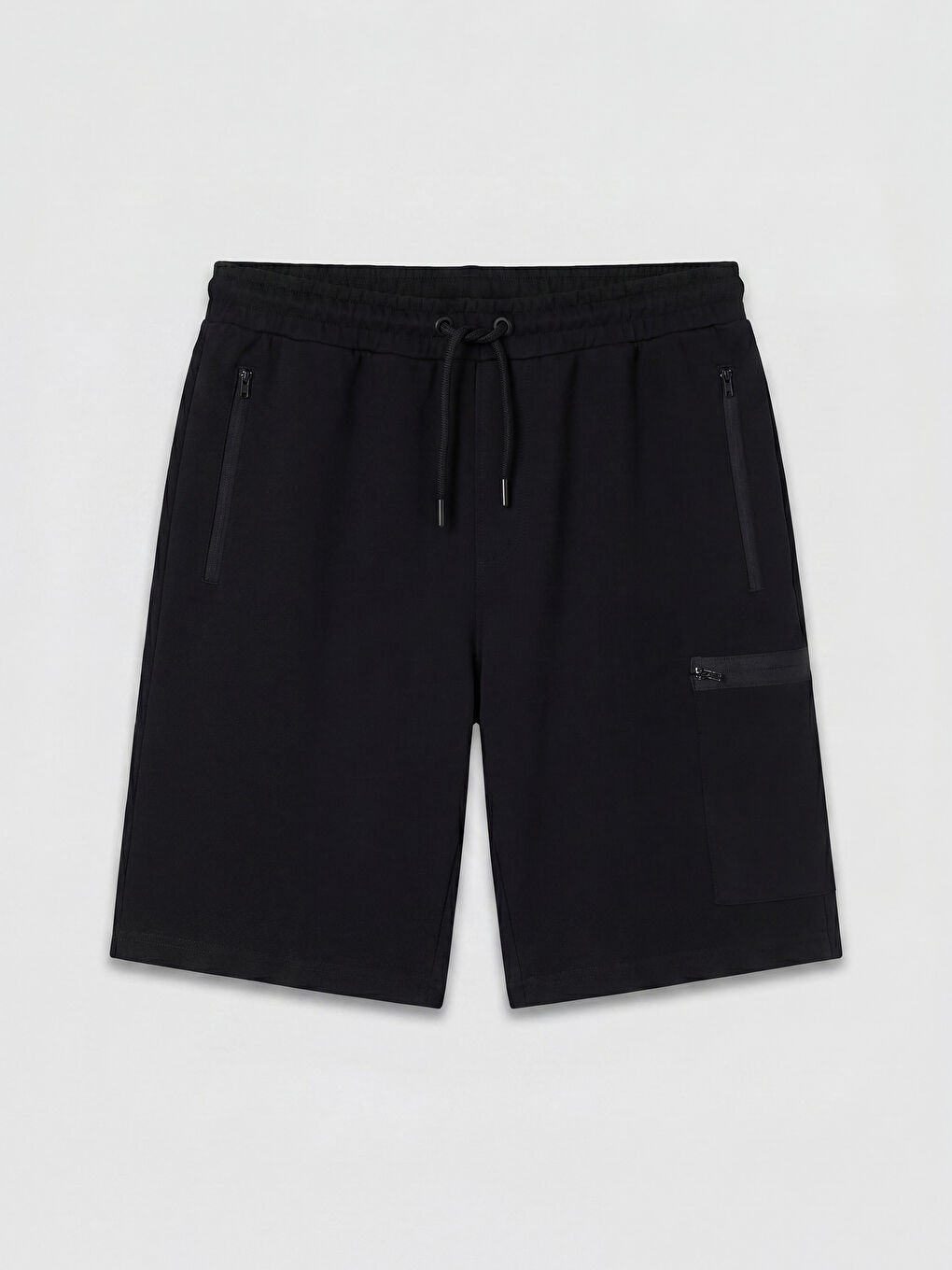 Siyah Regular Fit Erkek Kargo Şort