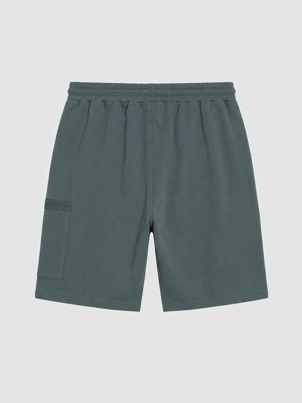 Yeşil Standart Kalıp Fermuarlı Kargo Cepli Erkek Şort-1