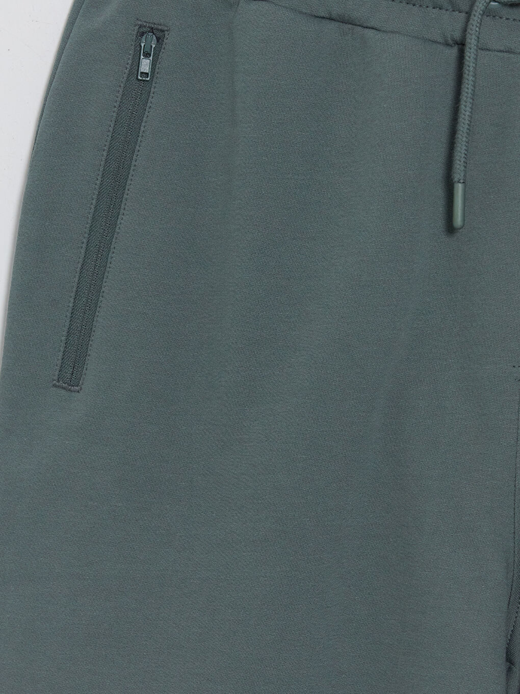 Yeşil Standart Kalıp Fermuarlı Kargo Cepli Erkek Şort-2