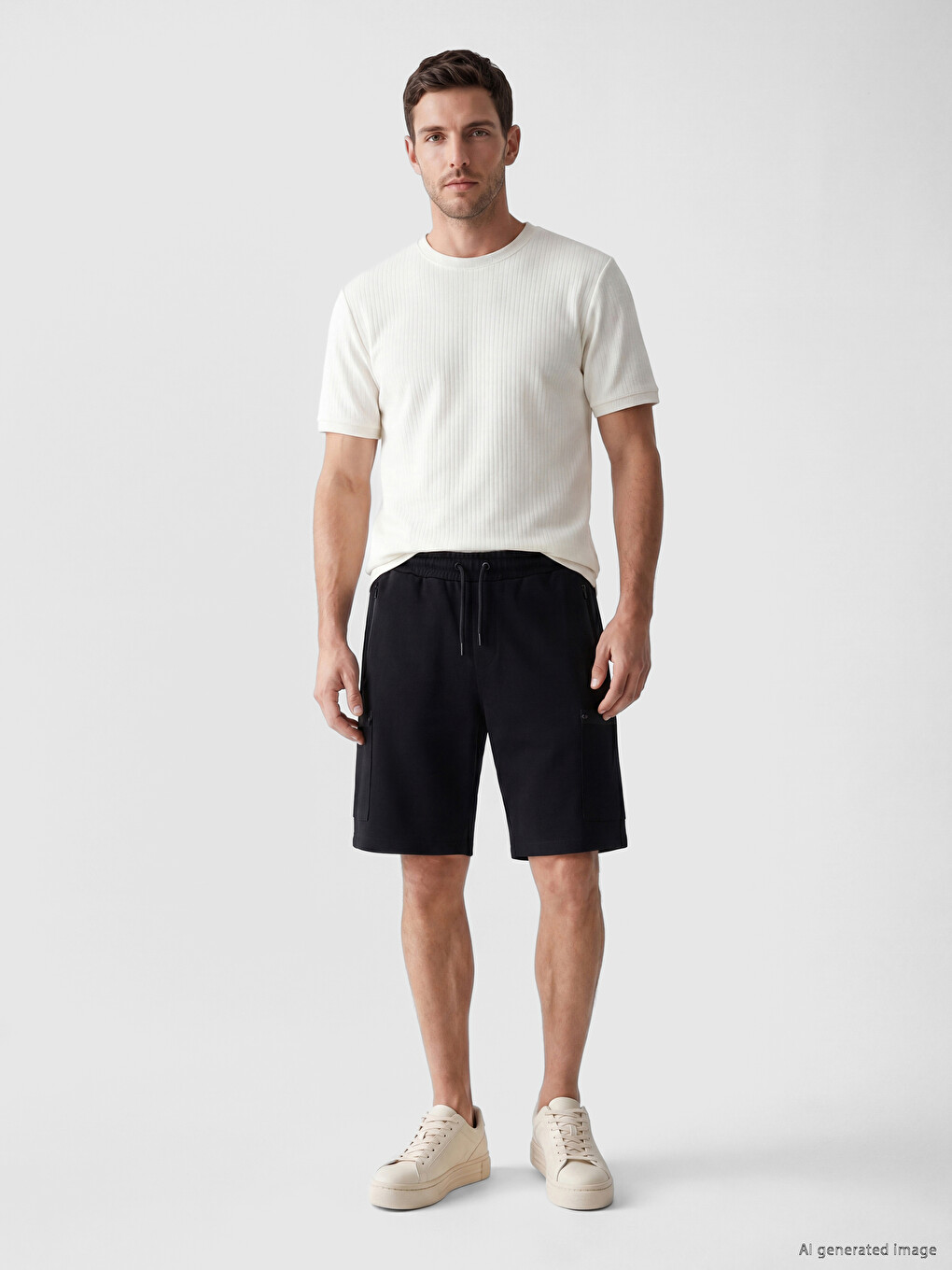 Regular Fit Men's Cargo Shorts-1