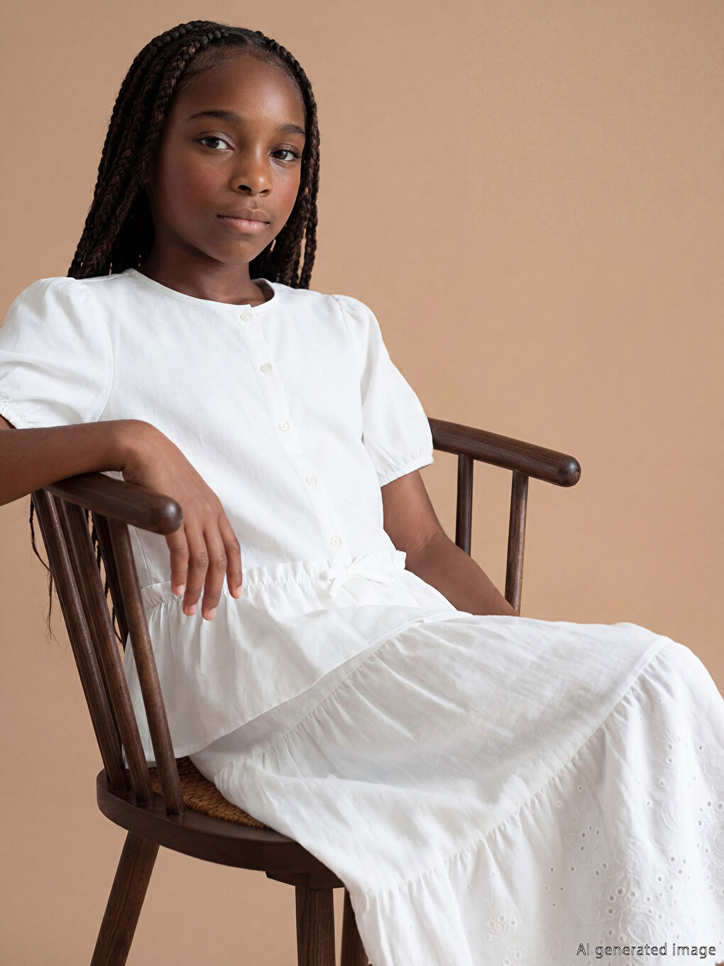 Girls' Shirt with Frill Detail