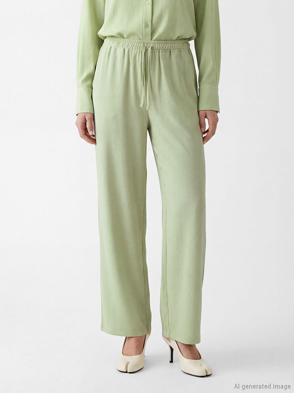 سروال اخضر نساء-1