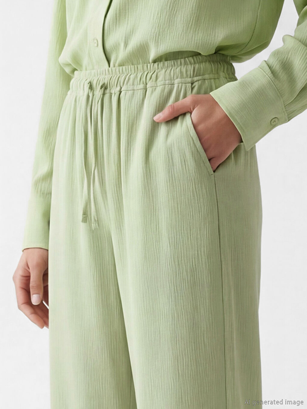 سروال اخضر نساء-2