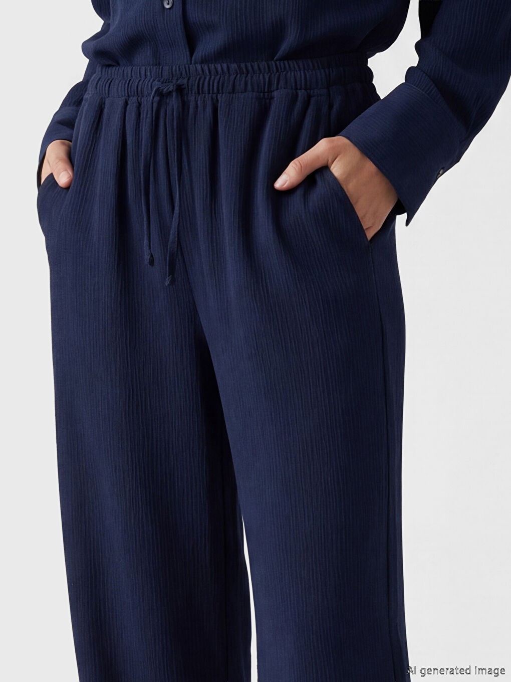 سروال أزرق نساء-2