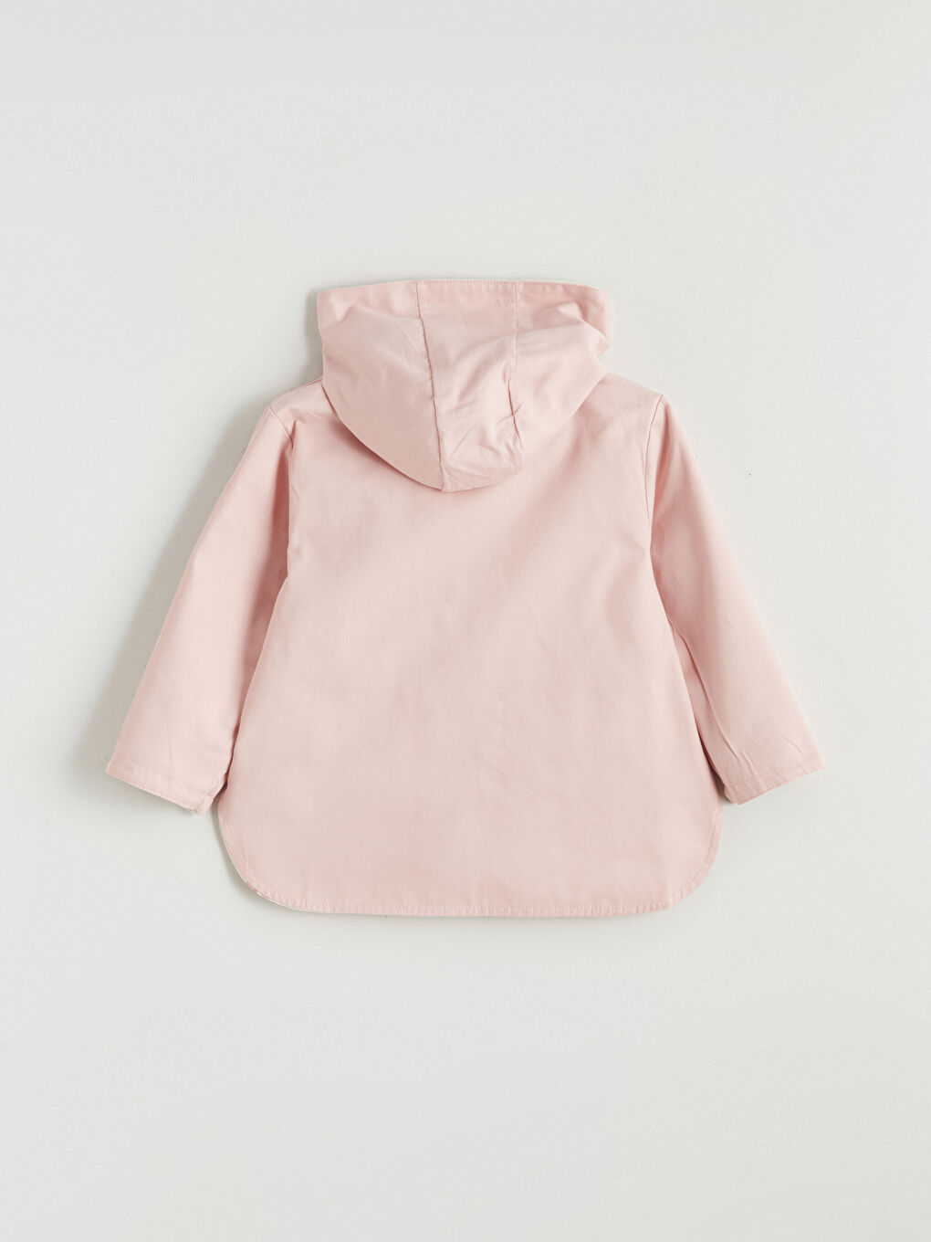 Ekru Kapüşonlu Çift Taraflı Kız Çocuk Mont-6