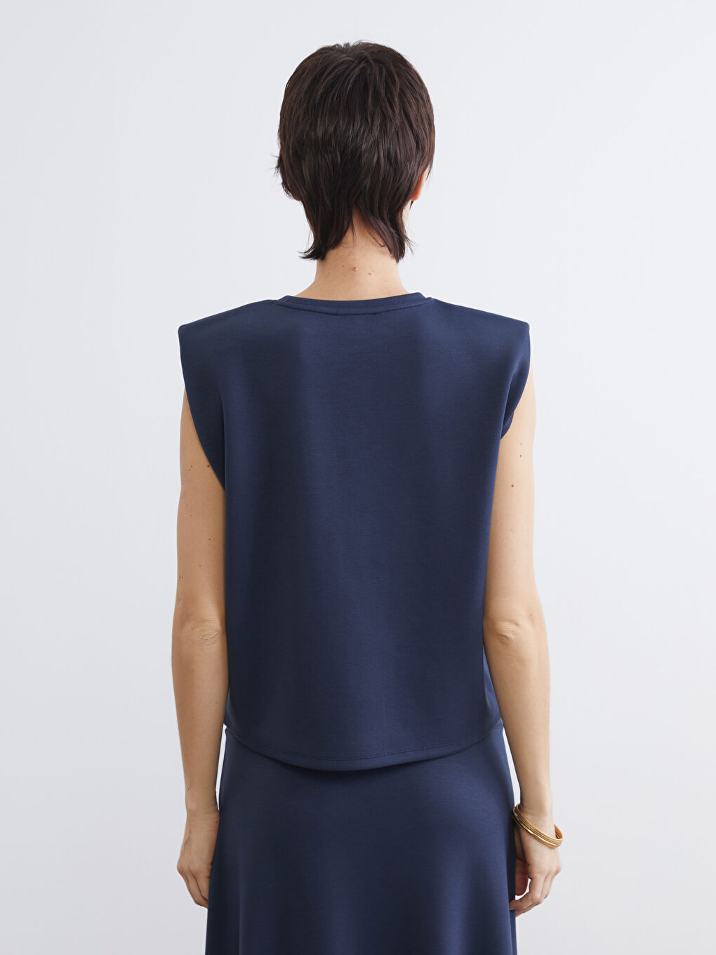 Woman NAVY Blouse-3
