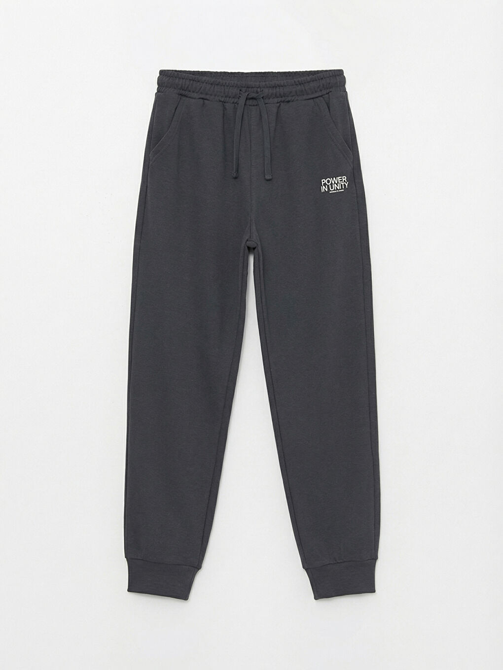 Antrasit Beli Lastikli Erkek Çocuk Jogger Eşofman Altı