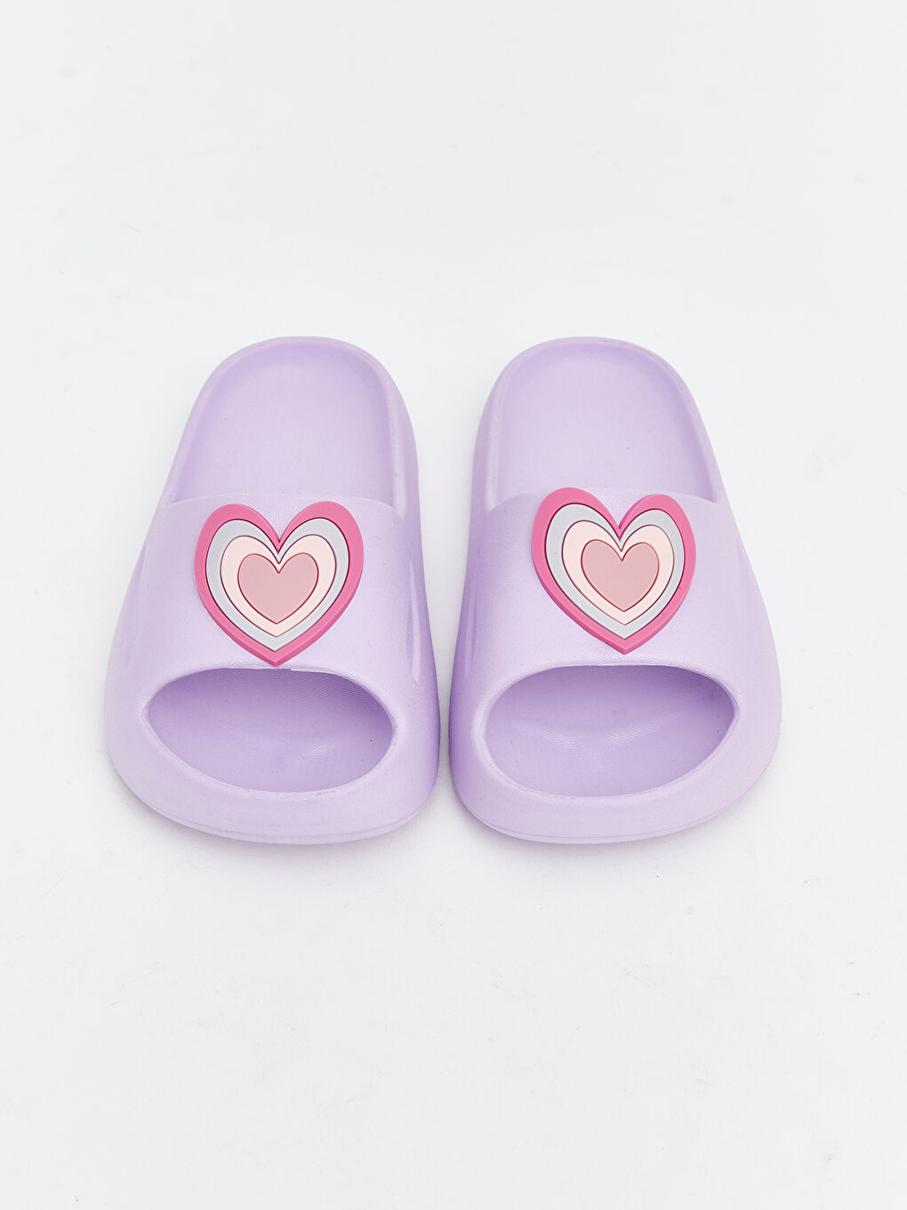 Kalp Baskılı Kız Bebek Terlik-2