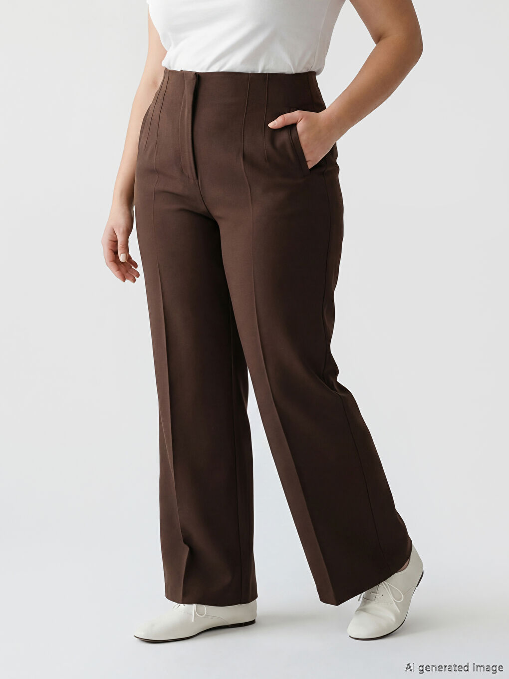 Woman KHAKI Trousers-1