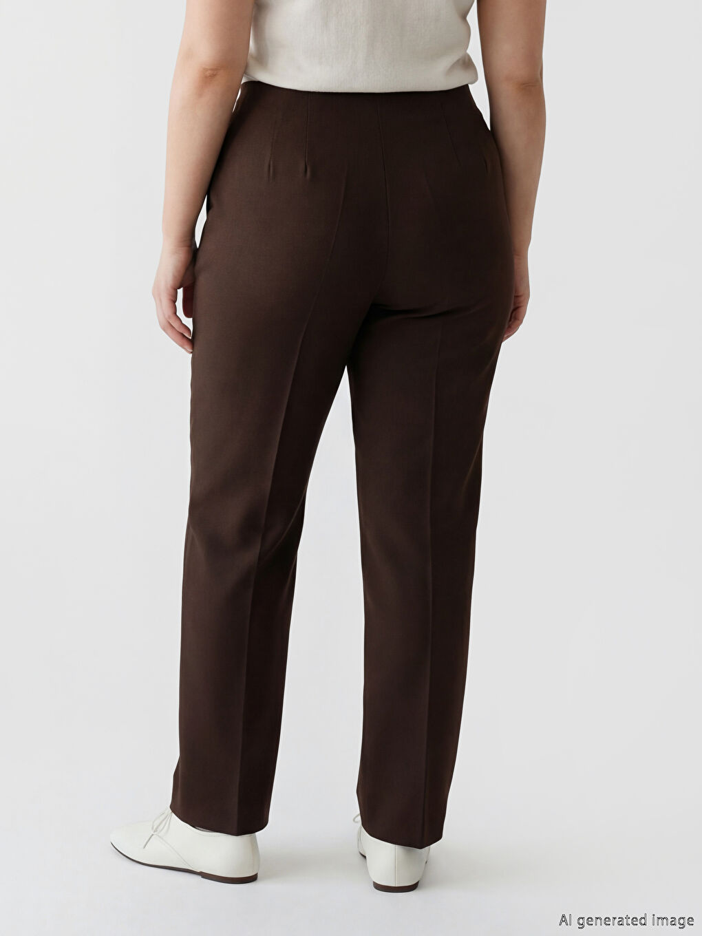 Woman KHAKI Trousers-2