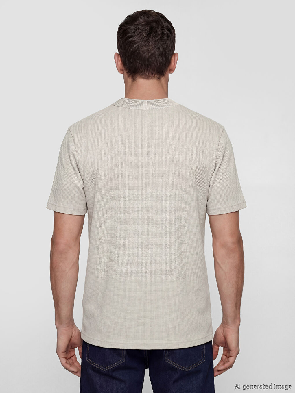 تي شيرت رجالي بياقة دائرية-3