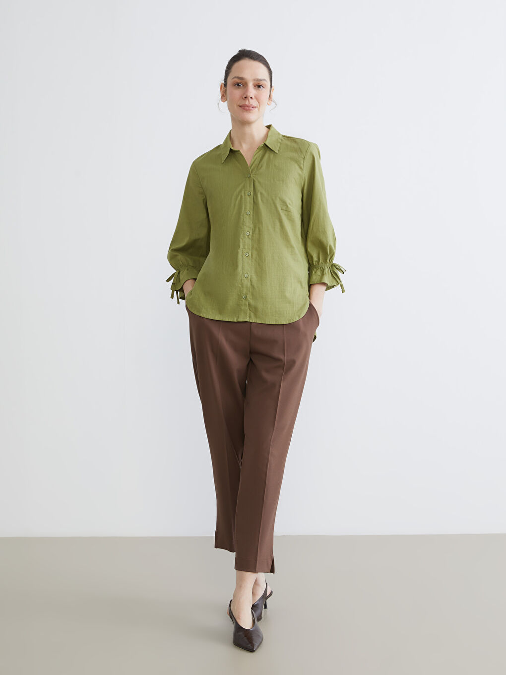 Женская рубашка стандартного кроя-1