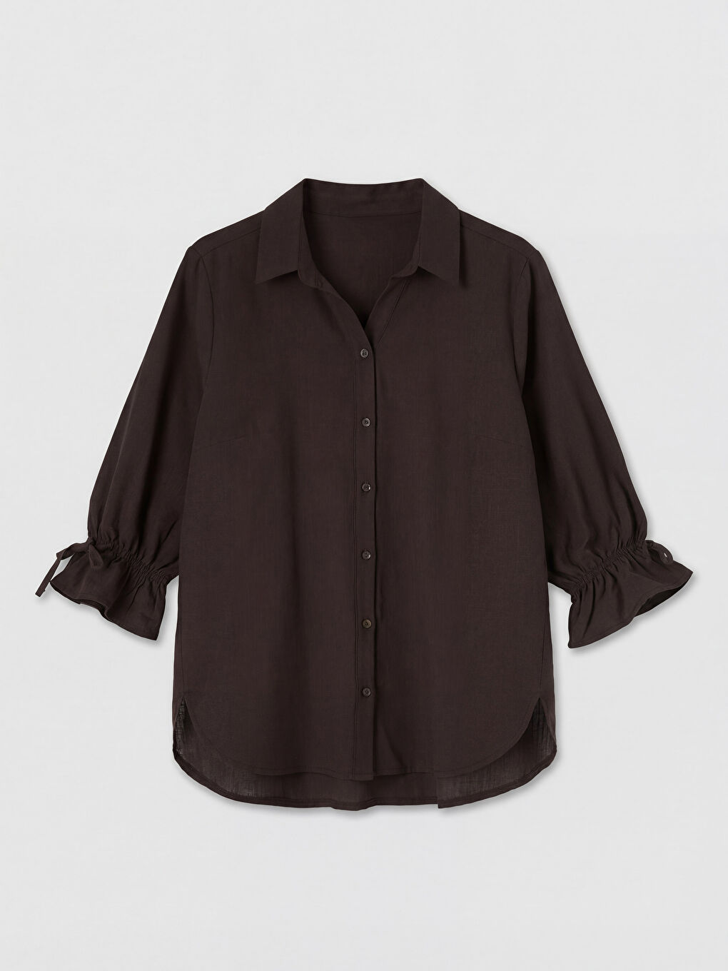 Kahverengi Regular Fit Kadın Gömlek