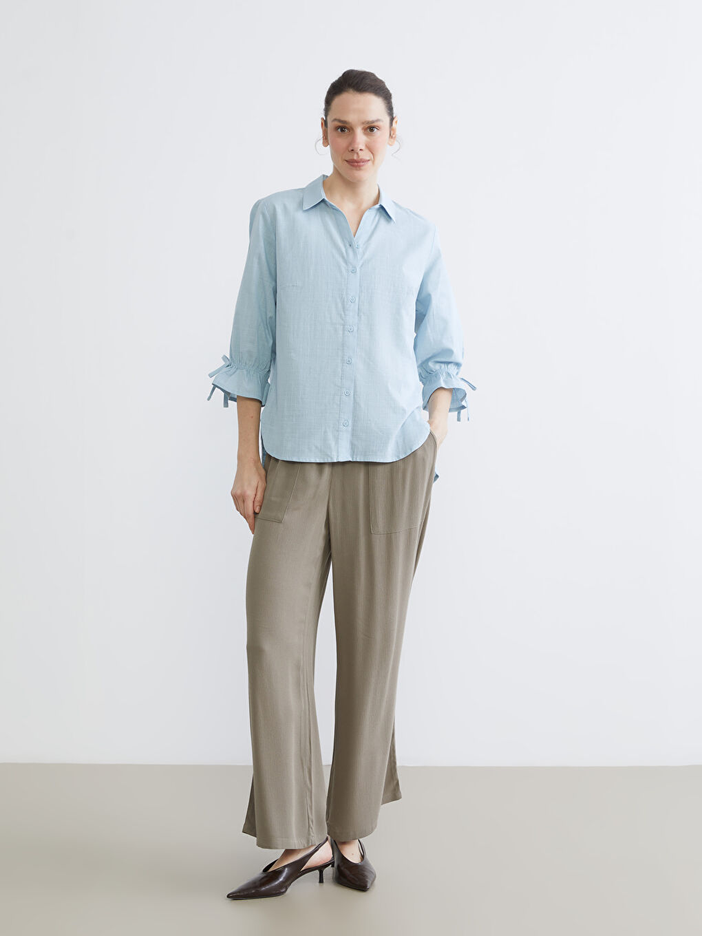 Женская рубашка стандартного кроя-1