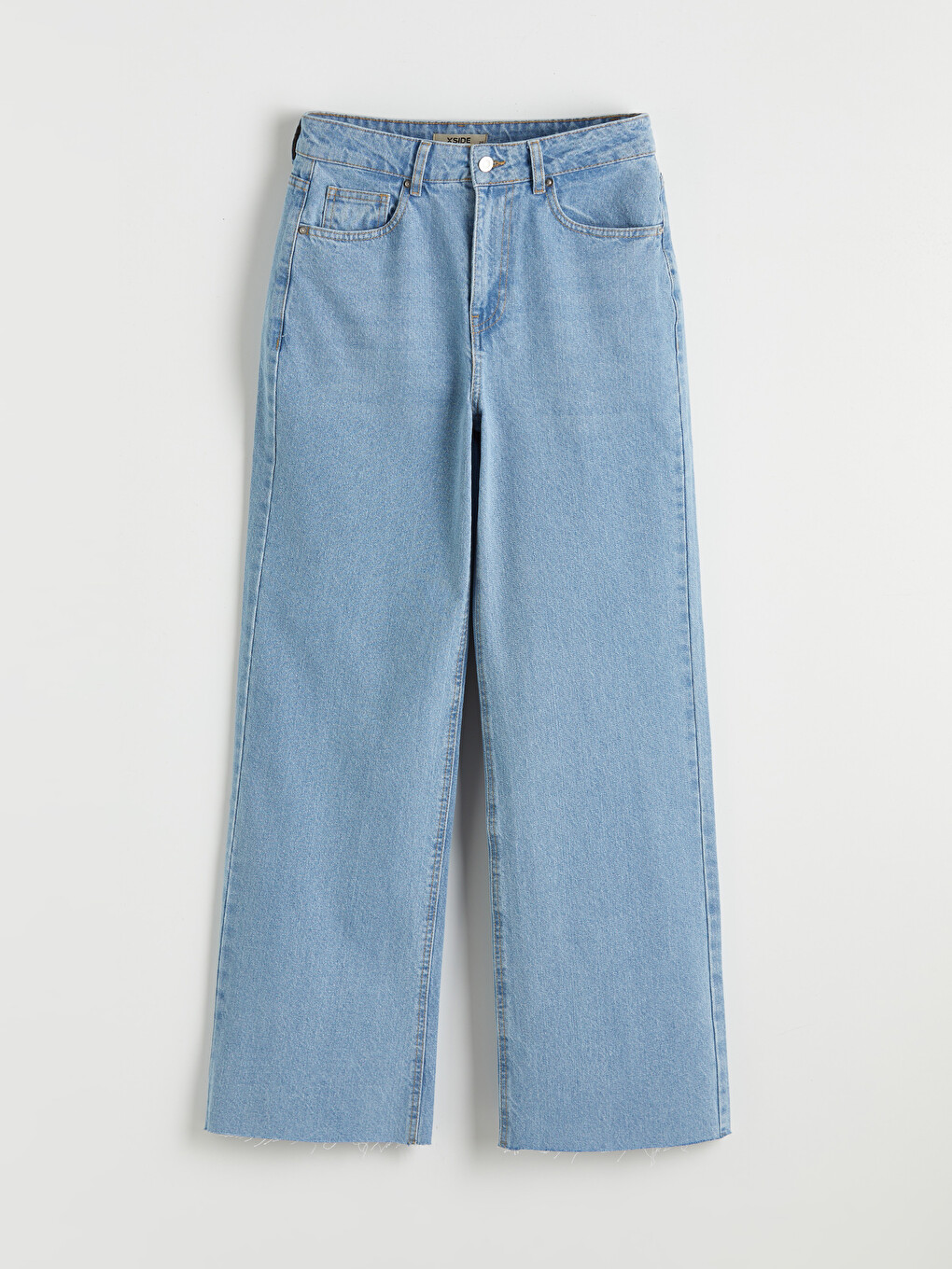 Pantalon Jean Femme à Jambe Large-4