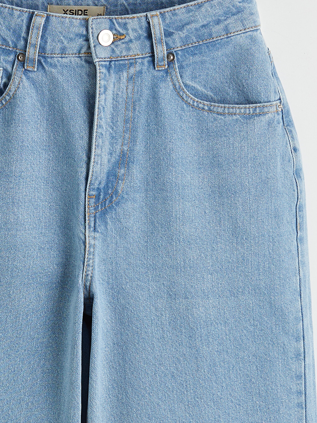Pantalon Jean Femme à Jambe Large-6