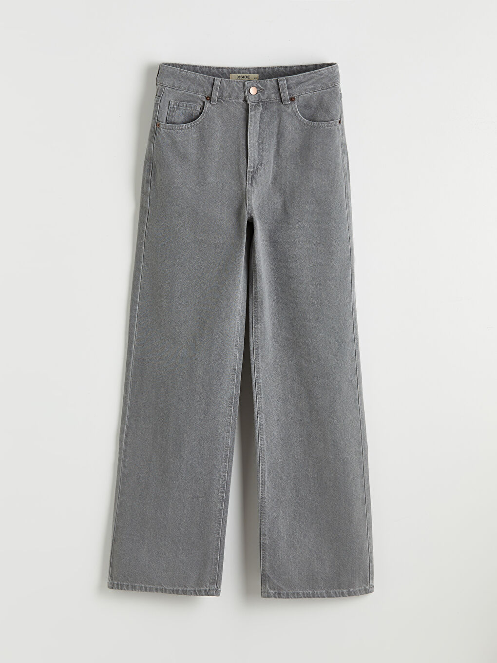 Gri Wideleg Kadın Jean Pantolon	-4