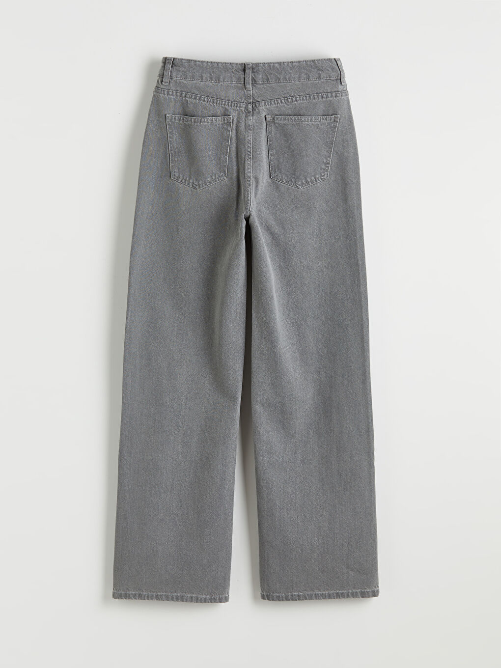 Gri Wideleg Kadın Jean Pantolon	-5