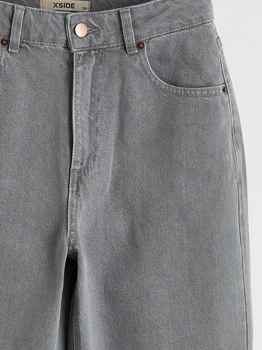 Gri Wideleg Kadın Jean Pantolon	-6