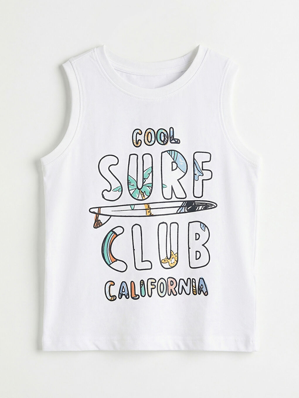 Beyaz Erkek Çocuk Yüzme Şort  ve Atlet-1