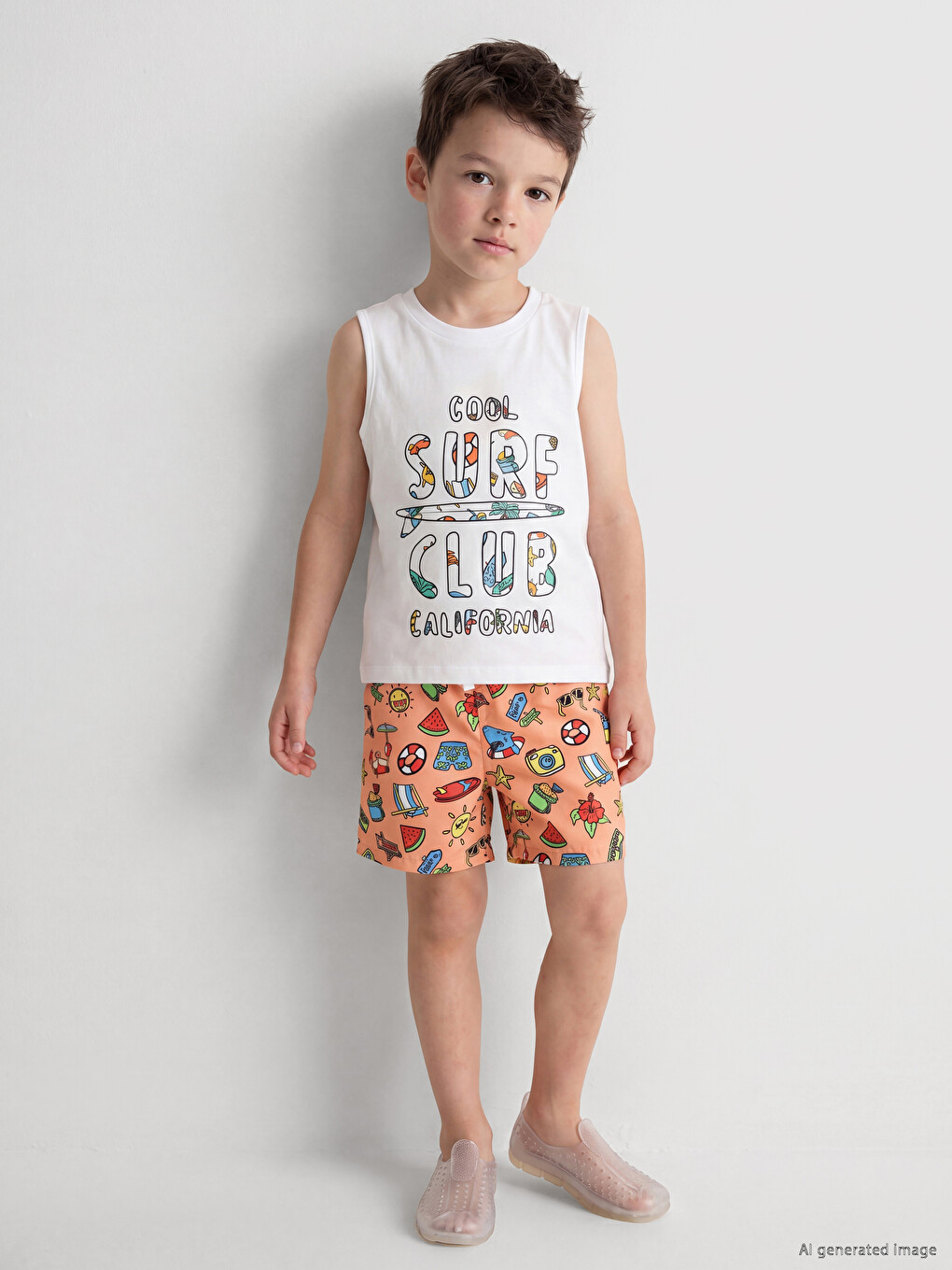 Printed Boys' Swimwear Set