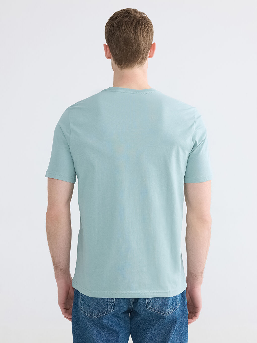 Mavi Bisiklet Yaka Antalya Baskılı Erkek Tişört-3