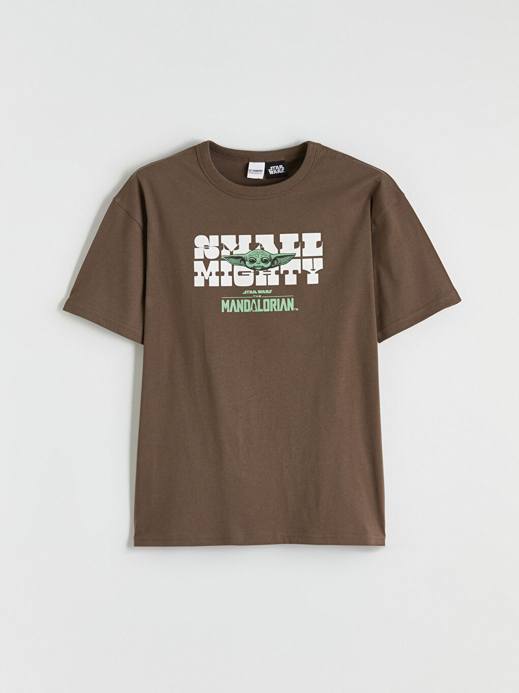 Kahverengi The Mandalorian Baskılı Erkek Çocuk Tişört-1