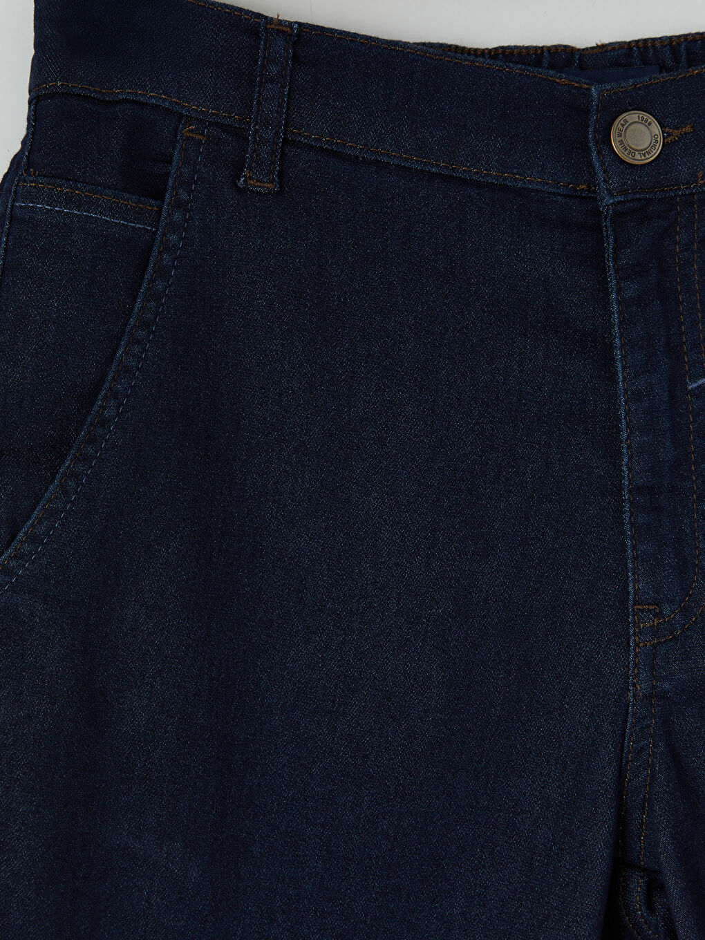 İndigo Regular Fit Erkek Jean Şort-2