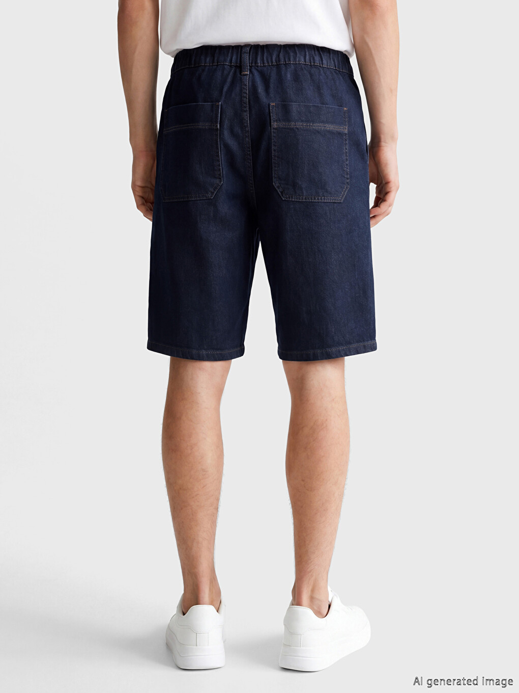 İndigo Regular Fit Erkek Jean Şort-3