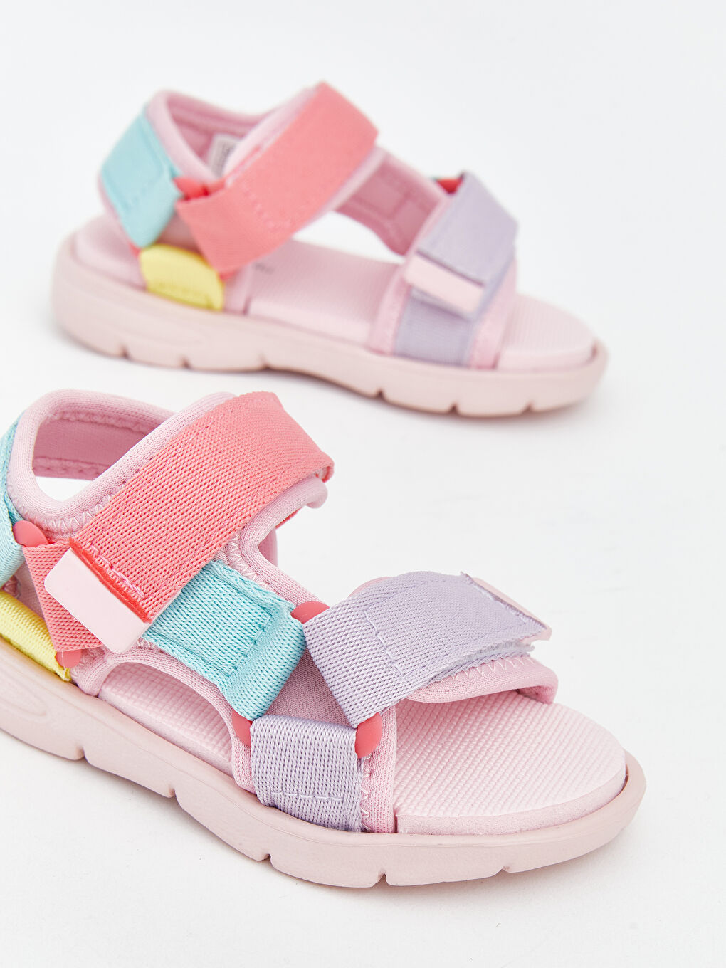 Color Block Hook and Loop Baby Girls' Sandals-2