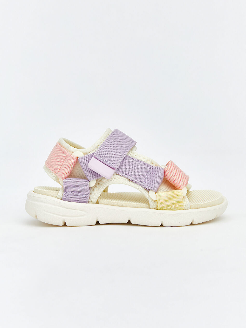 Renk Bloklu Cırt Cırtlı Kız Bebek Sandalet-1