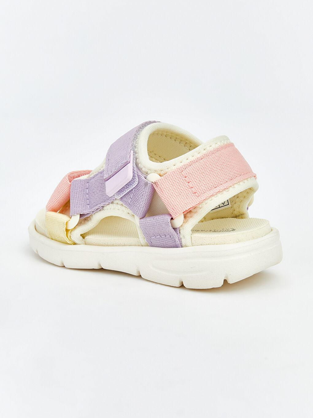 Renk Bloklu Cırt Cırtlı Kız Bebek Sandalet-4