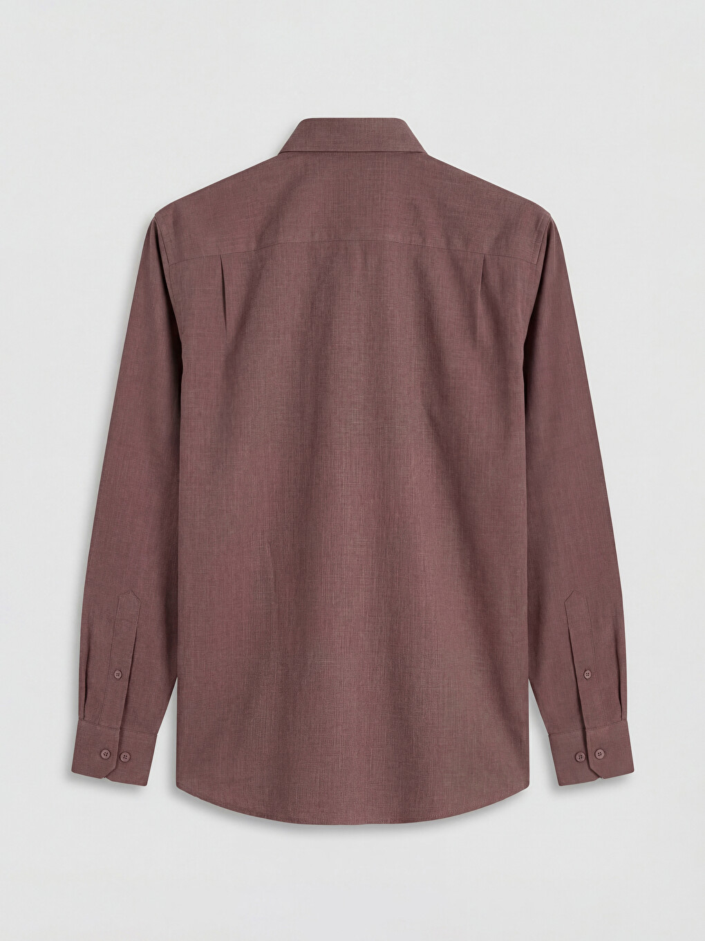 Pembe Regular Fit Keten Görünümlü Erkek Gömlek-5