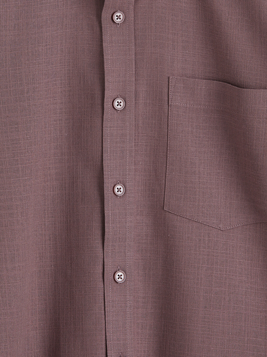 Pembe Regular Fit Keten Görünümlü Erkek Gömlek-6