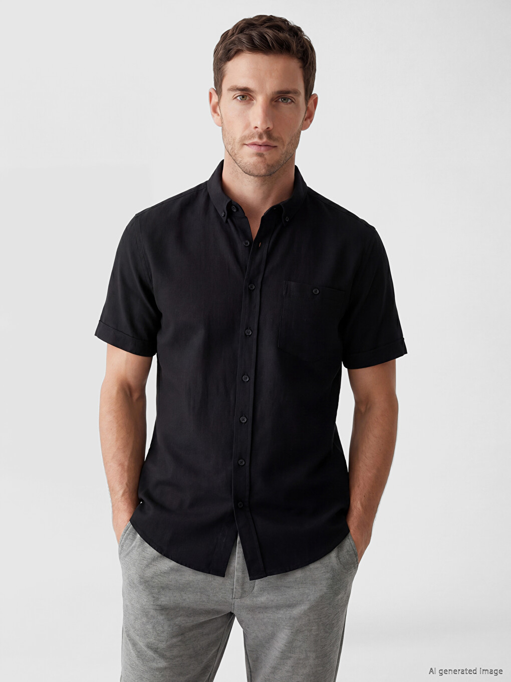 Regular Fit Dobby Men's Shirt