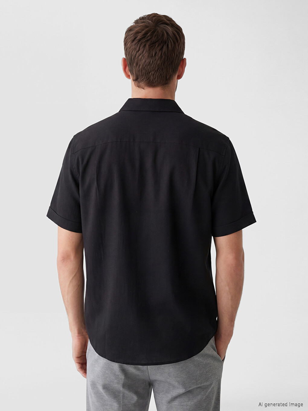 Regular Fit Dobby Men's Shirt-2