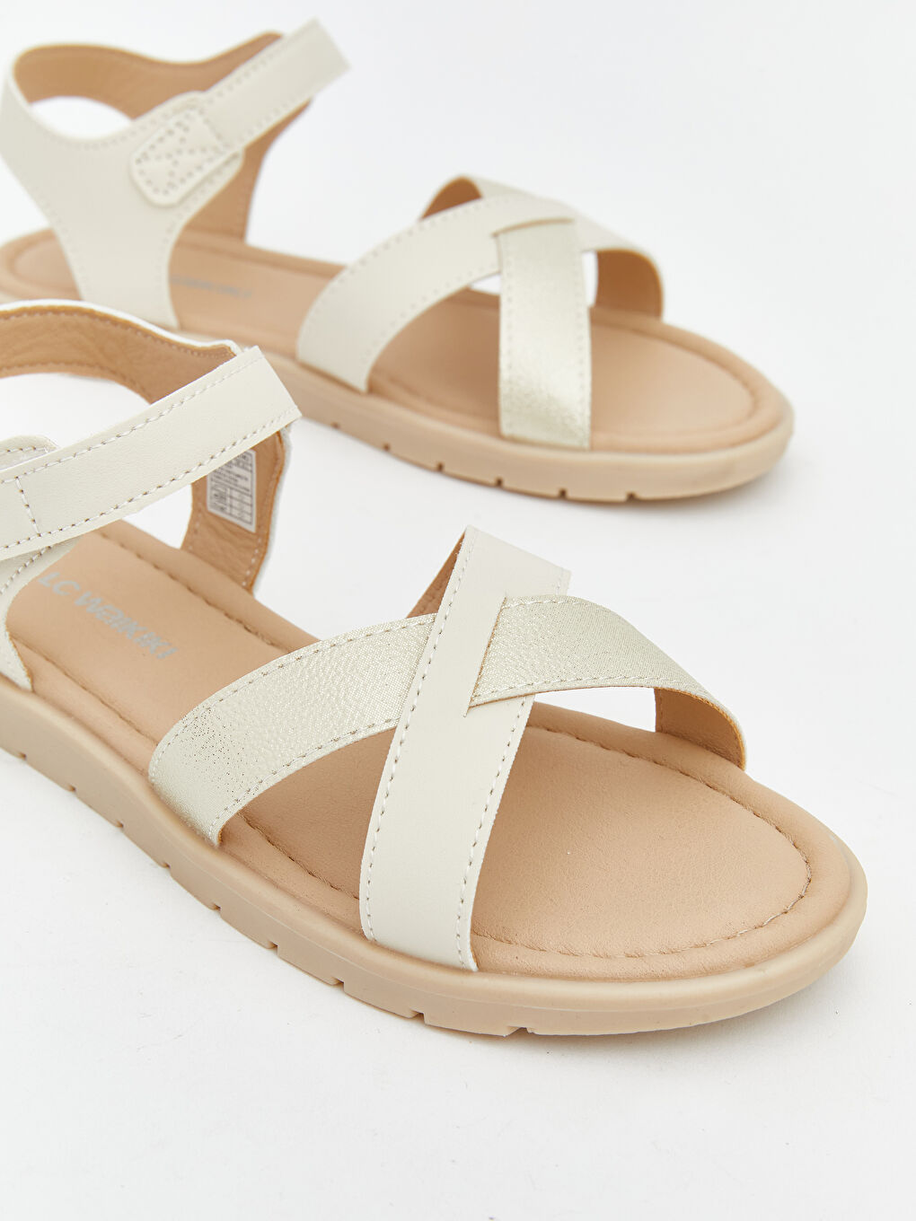 Girls' Faux Leather Sandals-2